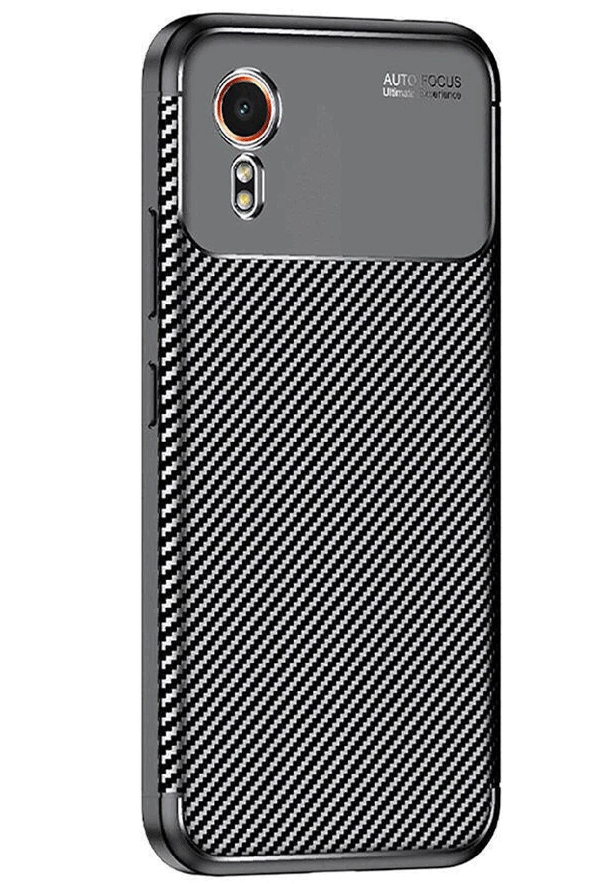 Mey İthalat® Samsung Galaxy XCover 7 Kılıf Auto Focus Karbon Kapak - Siyah