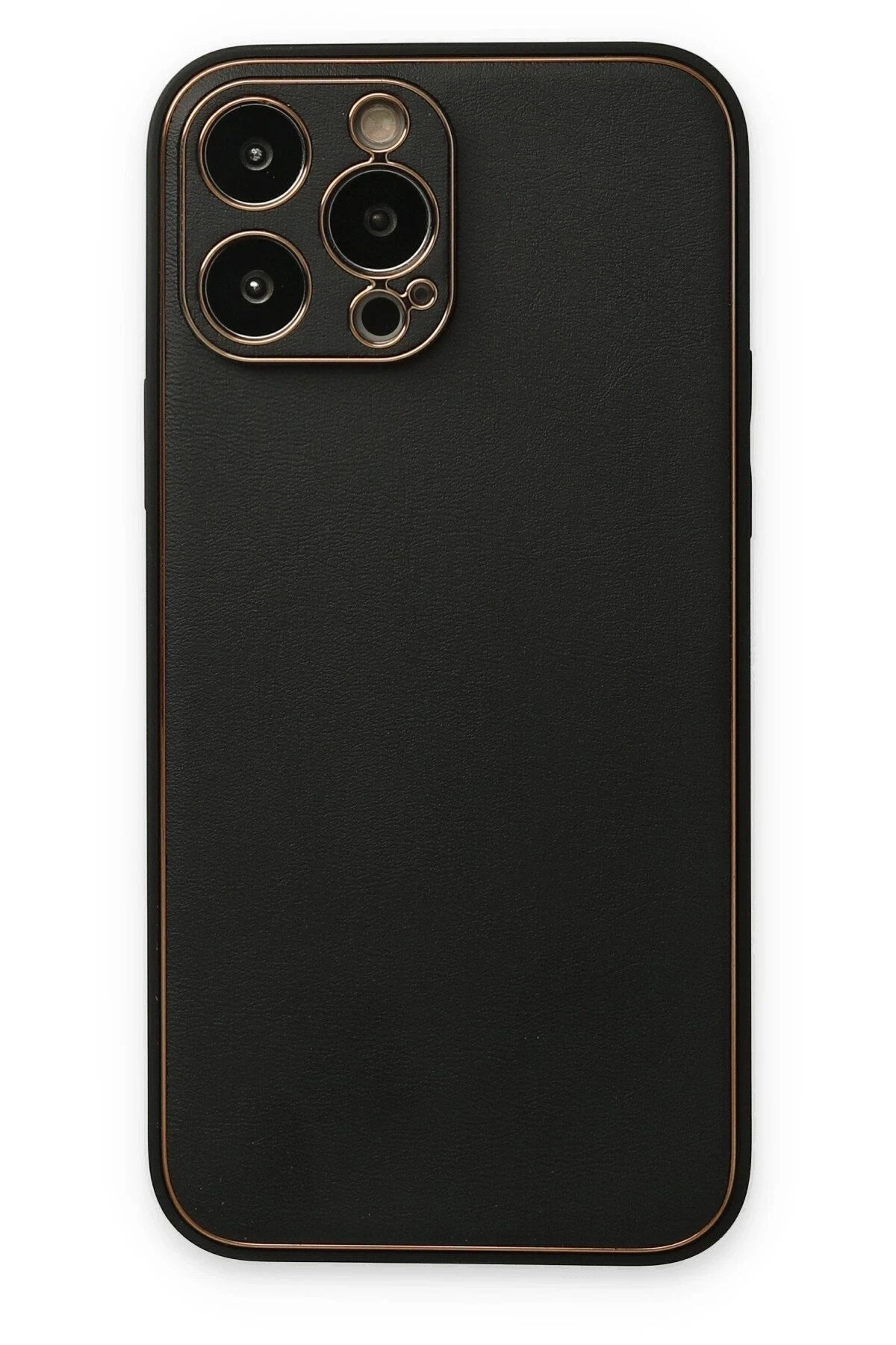 Mey İthalat® iPhone 14 Pro Kılıf Coco Deri Silikon Kapak - Siyah