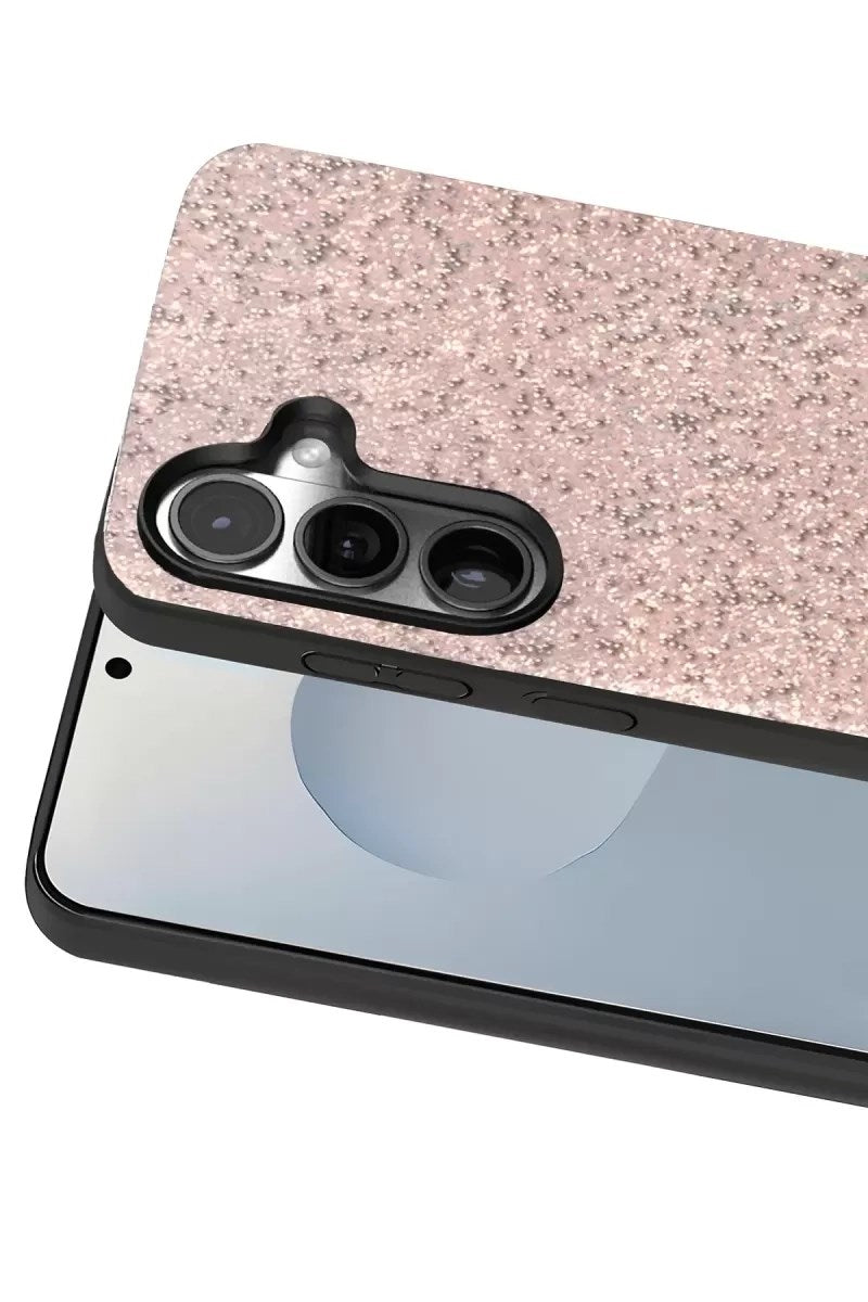 Mey İthalat® Samsung Galaxy S25 Bright Simli Kapak - Pembe
