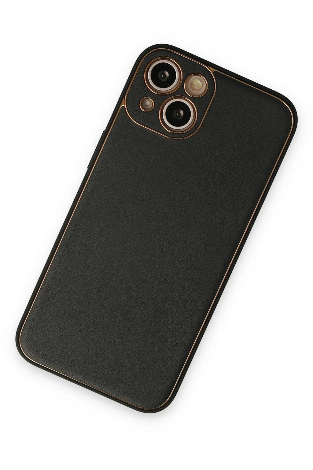 Mey İthalat® iPhone 14 Plus Kılıf Coco Deri Silikon Kapak - Siyah