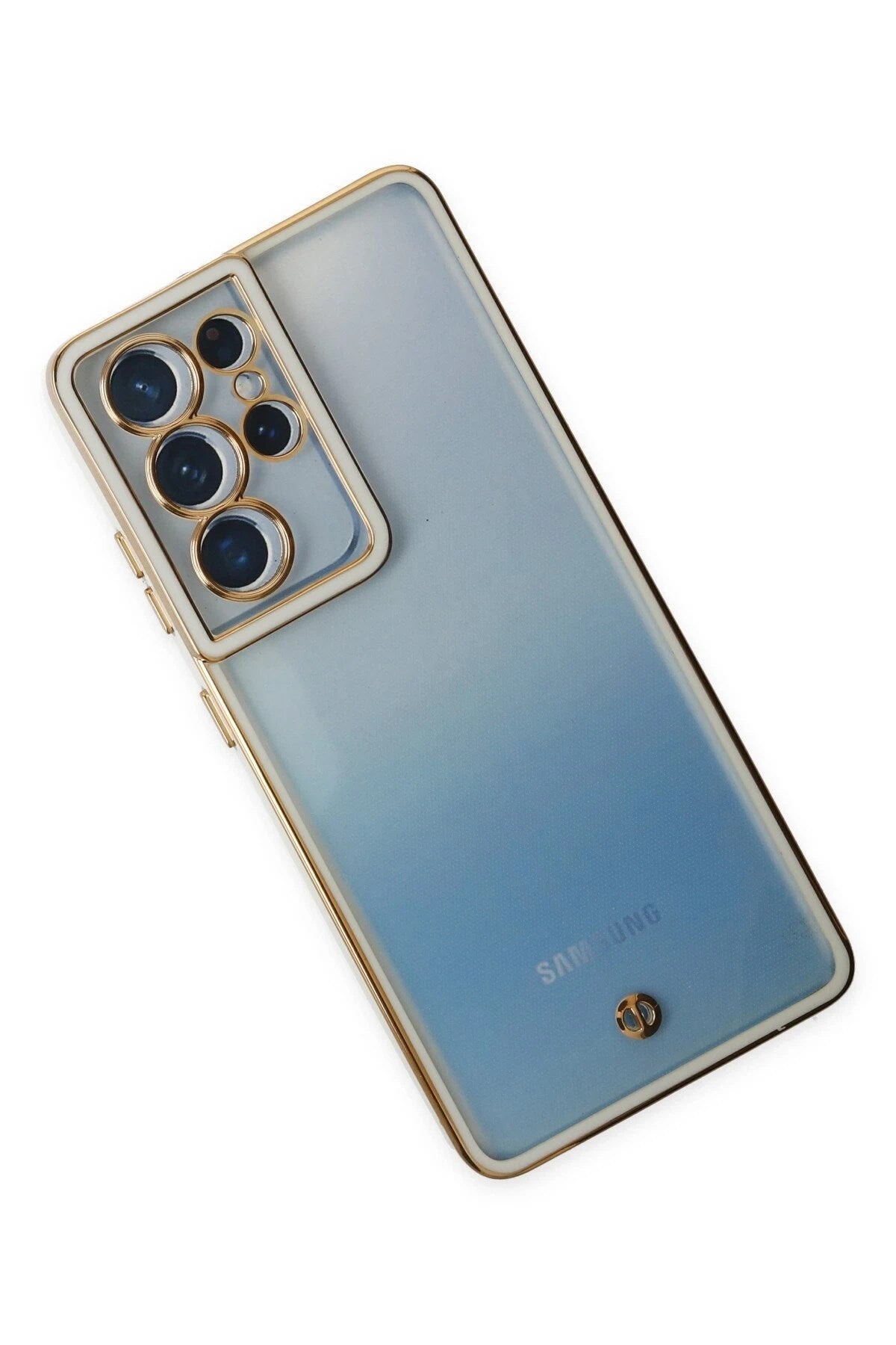 Mey İthalat® Samsung Galaxy S21 Ultra Kılıf Liva Lens Silikon - Beyaz
