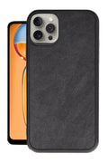 Mey İthalat® iPhone 14 Pro Kılıf Aras Deri Kapak - Siyah
