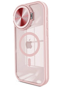 Mey İthalat® iPhone 15 Pro Max Kılıf Teleskop Lens Magsafe Silikon Kapak - Pembe