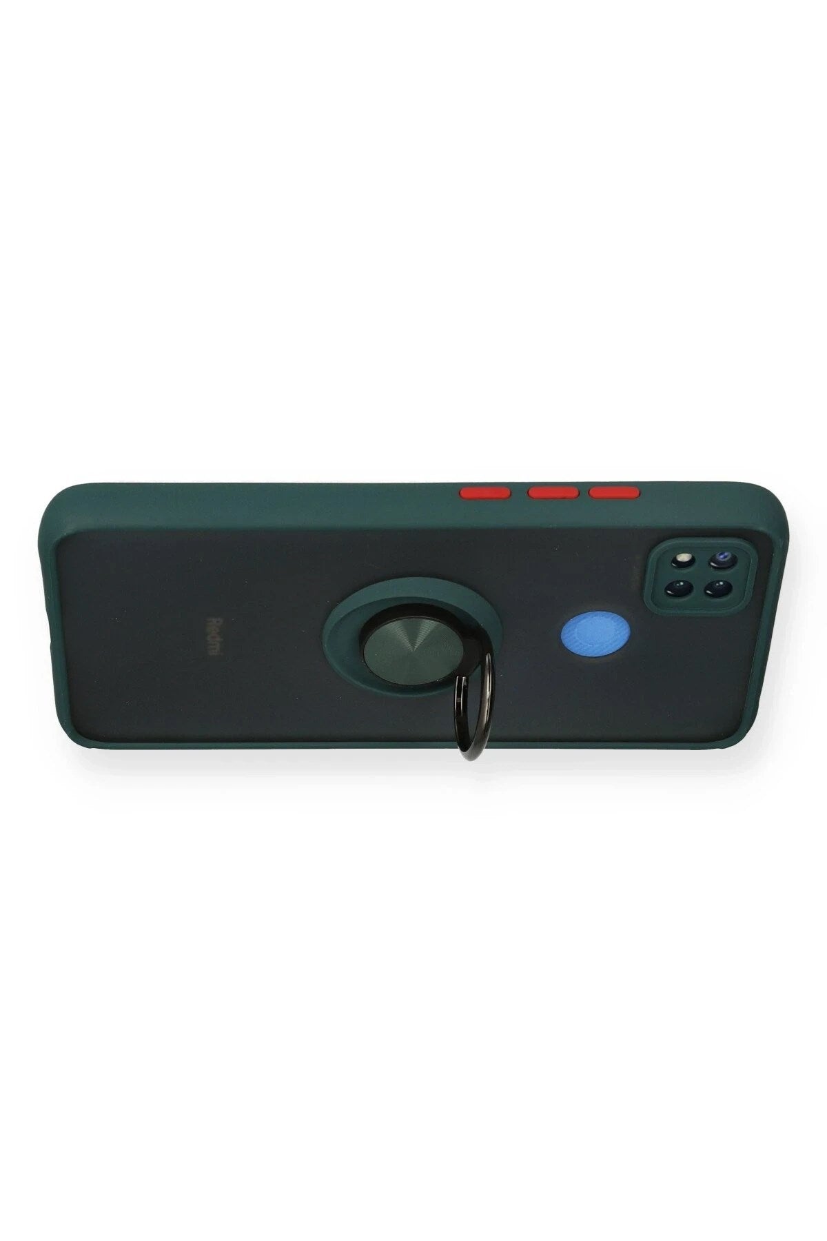 Mey İthalat® Redmi 9C Kılıf Montreal Yüzüklü Silikon Kapak - Yeşil