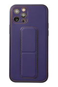 Mey İthalat® iPhone 12 Pro Kılıf Coco Deri Standlı Kapak - Mor