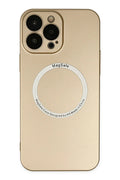 Mey İthalat® iPhone 14 Pro Kılıf Jack Magneticsafe Lens Silikon - Gold