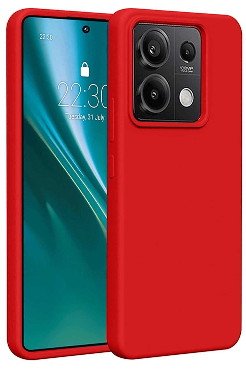 Mey İthalat® Redmi Note 13 Pro 4G Kılıf First Silikon - Kırmızı