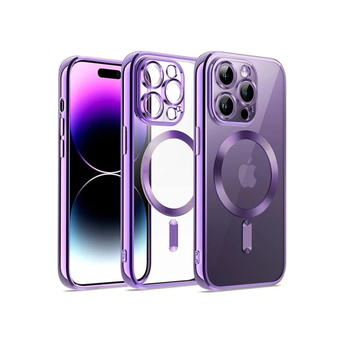 Mey İthalat® iPhone 12 Pro Kılıf Kross Magneticsafe Kapak - Mor