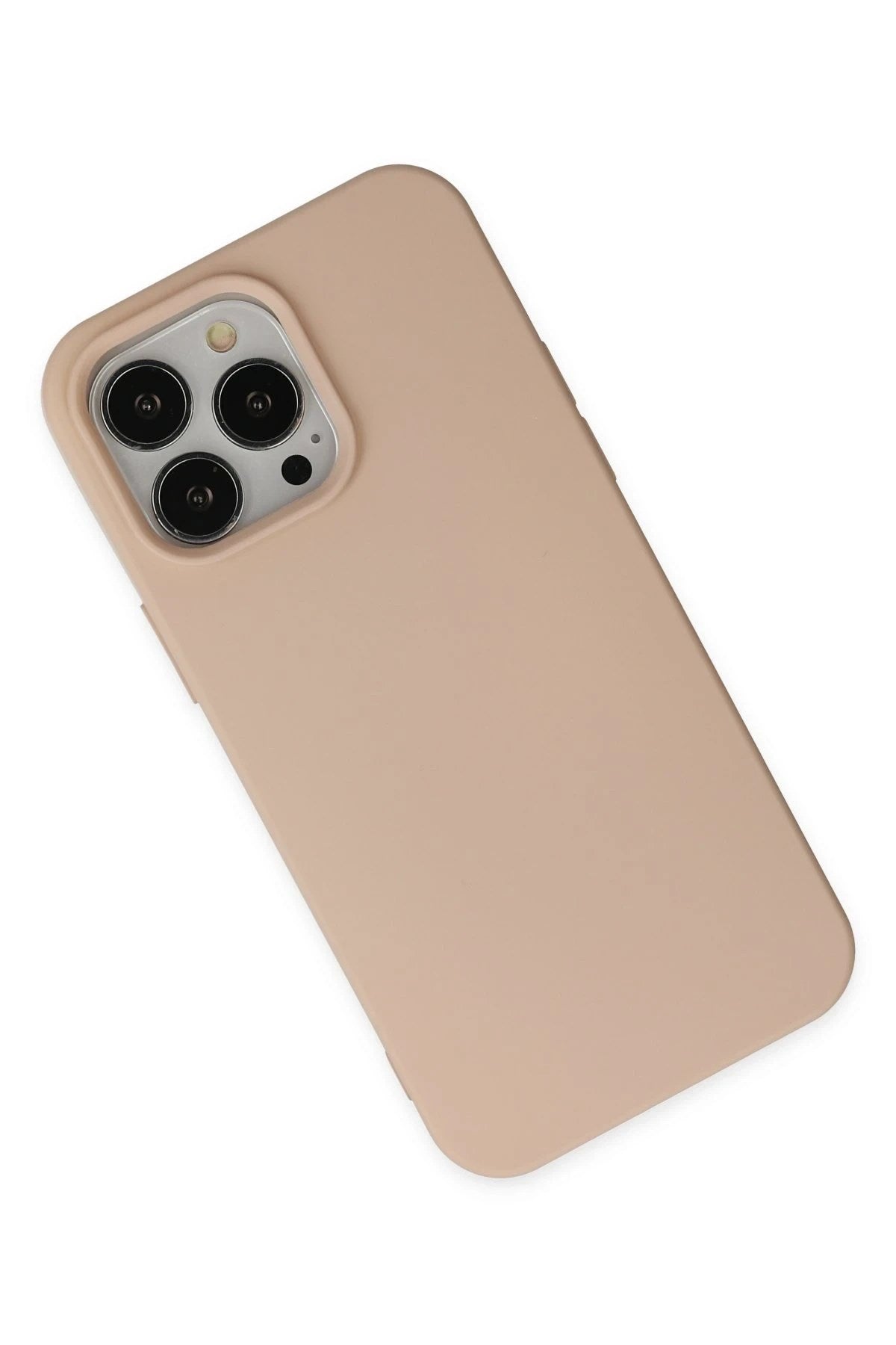 Mey İthalat® iPhone 14 Pro Max Kılıf Nano içi Kadife Silikon - Pudra