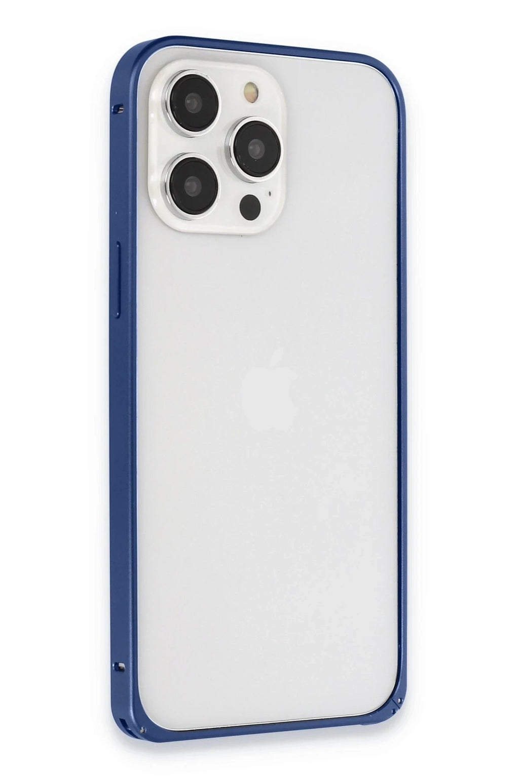 Mey İthalat® iPhone 15 Pro Max Metal Bumper Mat Kapak - Lacivert