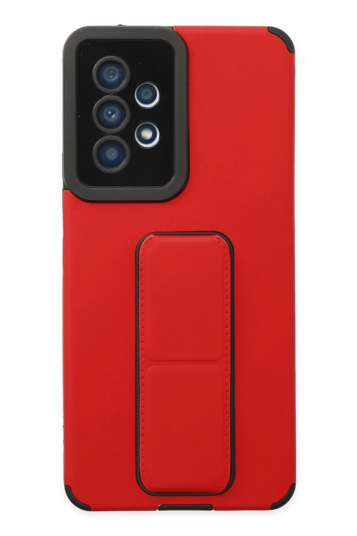 Mey İthalat® Samsung Galaxy A53 5G Kılıf Mega Standlı Silikon - Kırmızı