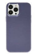Mey İthalat® iPhone 13 Pro Kılıf Asya Deri Silikon - Mor