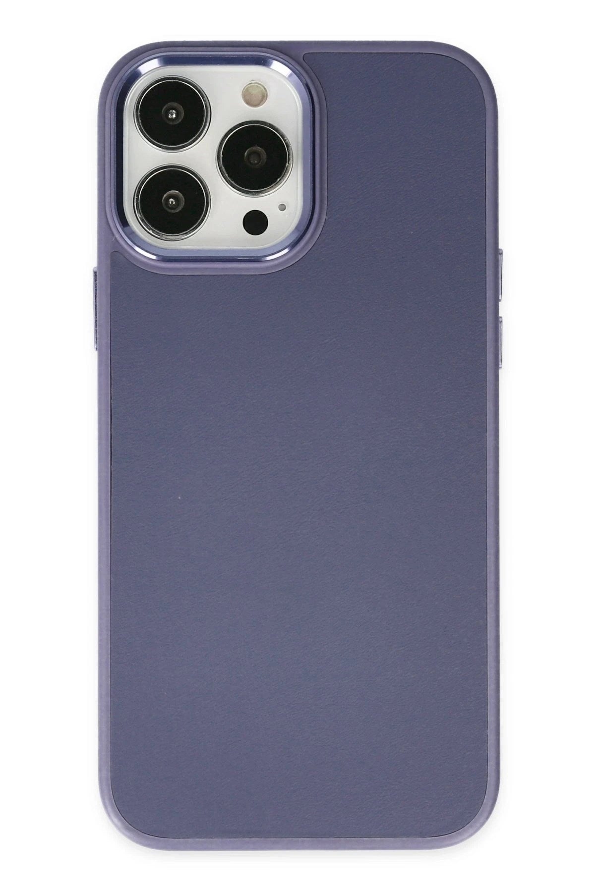 Mey İthalat® iPhone 13 Pro Kılıf Asya Deri Silikon - Mor