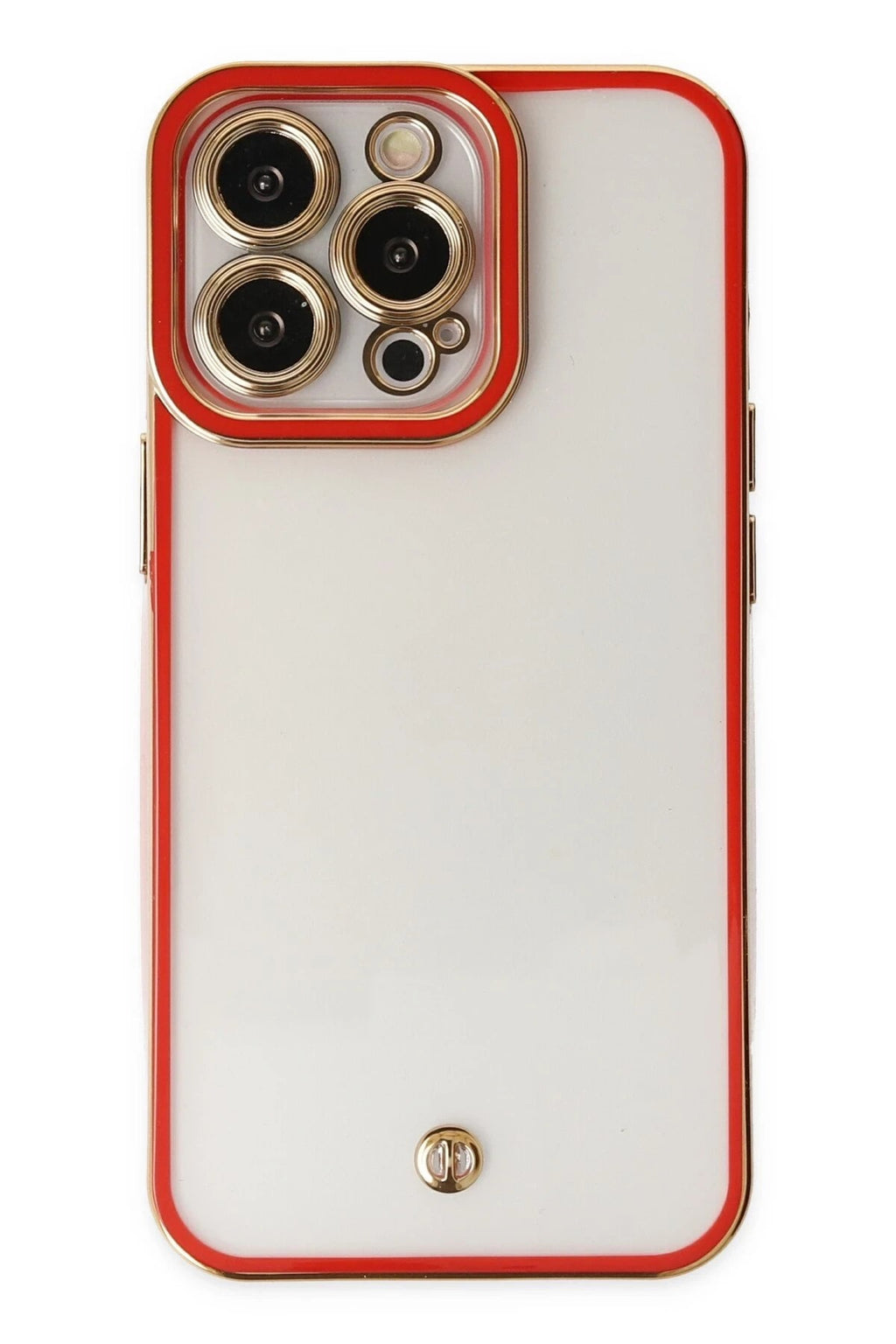 Mey İthalat® iPhone 13 Pro Max Kılıf Liva Lens Silikon - Kırmızı