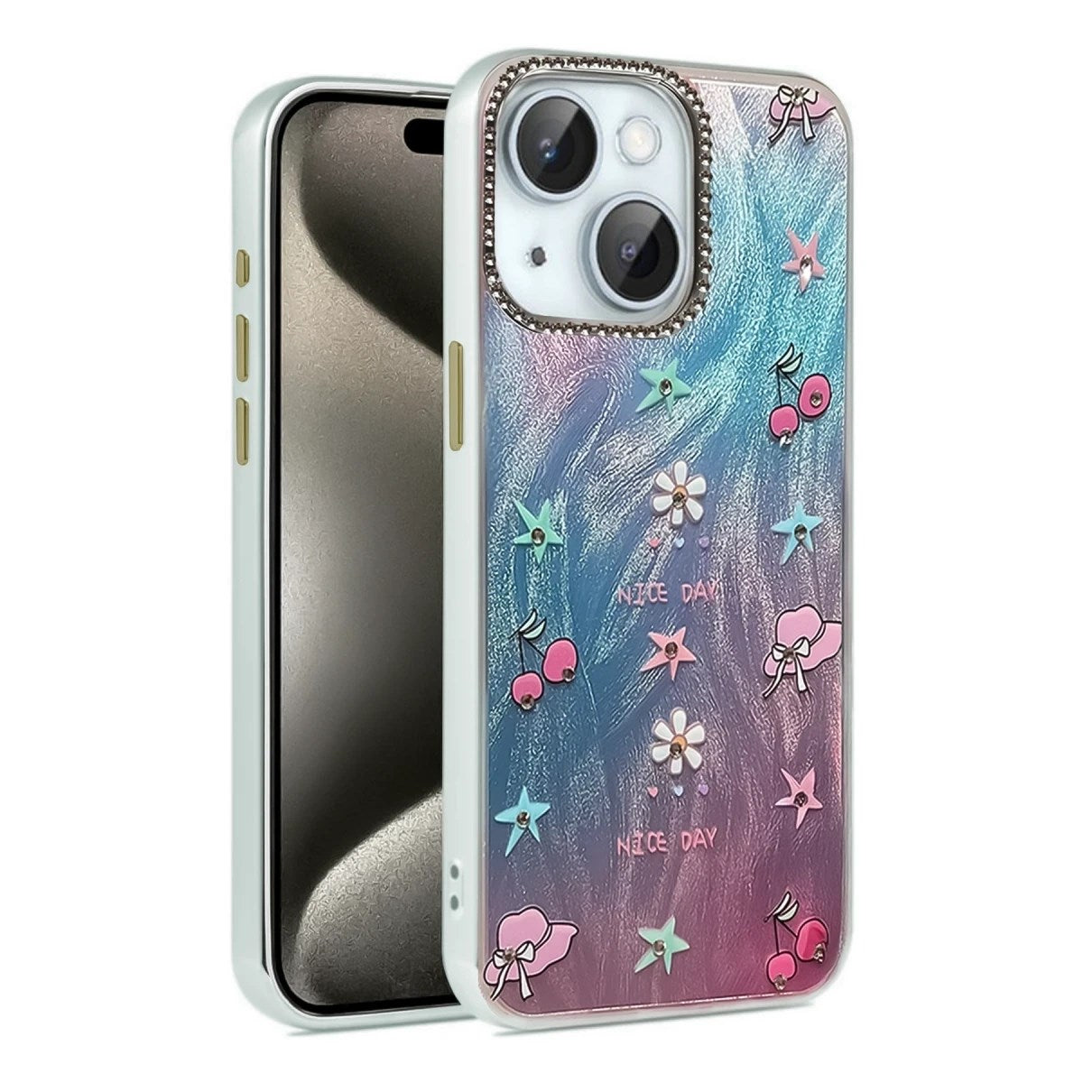 Mey İthalat® iPhone 14 Kılıf Blade Aynalı Desenli Kapak - Desen 4