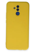 Mey İthalat® Huawei Mate 20 Lite Kılıf Nano içi Kadife Silikon - Sarı