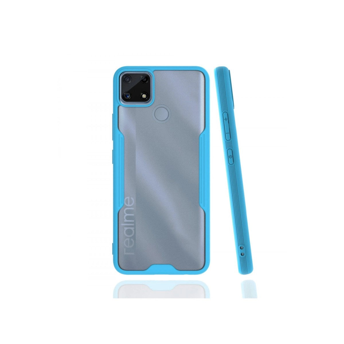Mey İthalat® Realme C25 Kılıf Platin Silikon - Mavi