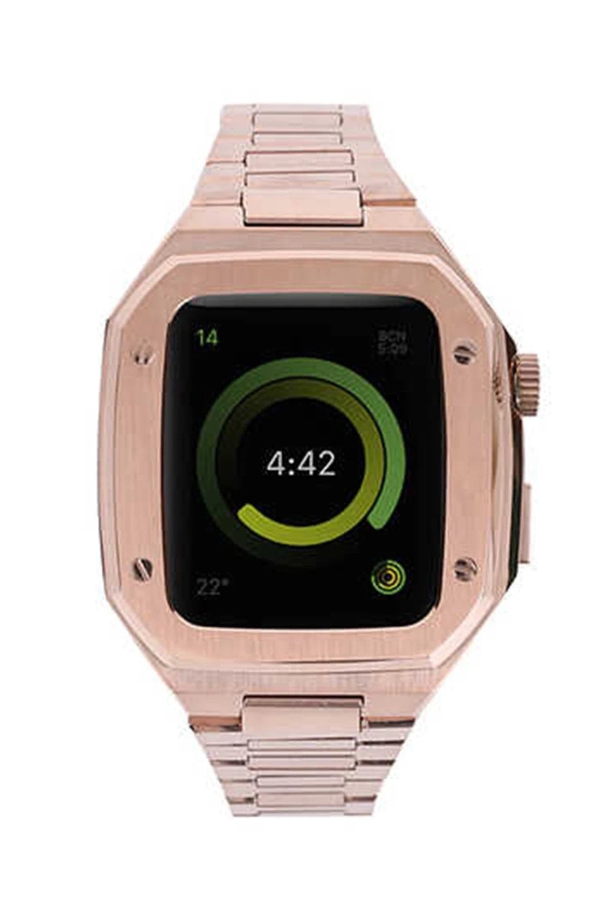 Mey İthalat® Watch 44mm Metal Petek Kasalı Kordon - Rose Gold