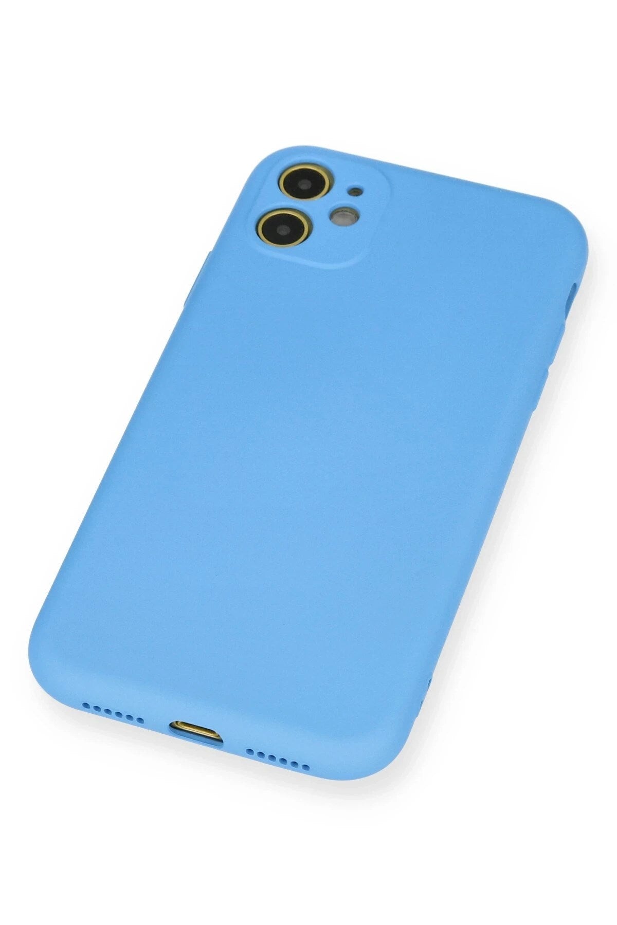 Mey İthalat® iPhone 11 Kılıf Nano içi Kadife Silikon - Mavi