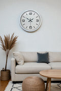40 cm Beyaz Metal Modern Duvar Saati