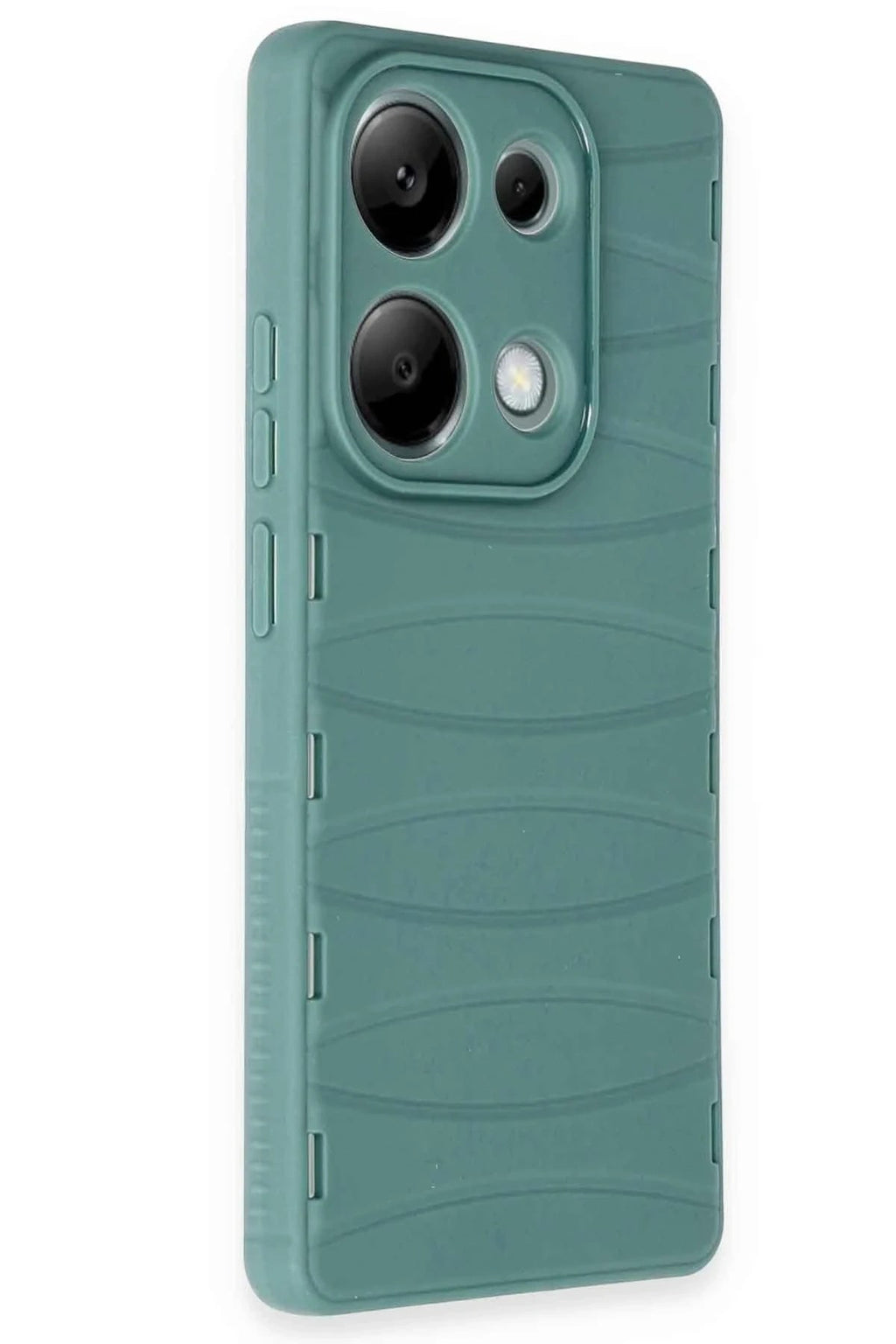 Mey İthalat® Redmi Note 13 Pro 4G Kılıf Bibercas Silikon Kapak - Koyu Yeşil