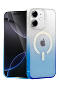 Mey İthalat® iPhone 12 Pummel Shiny Magsafe Kapak - Mavi
