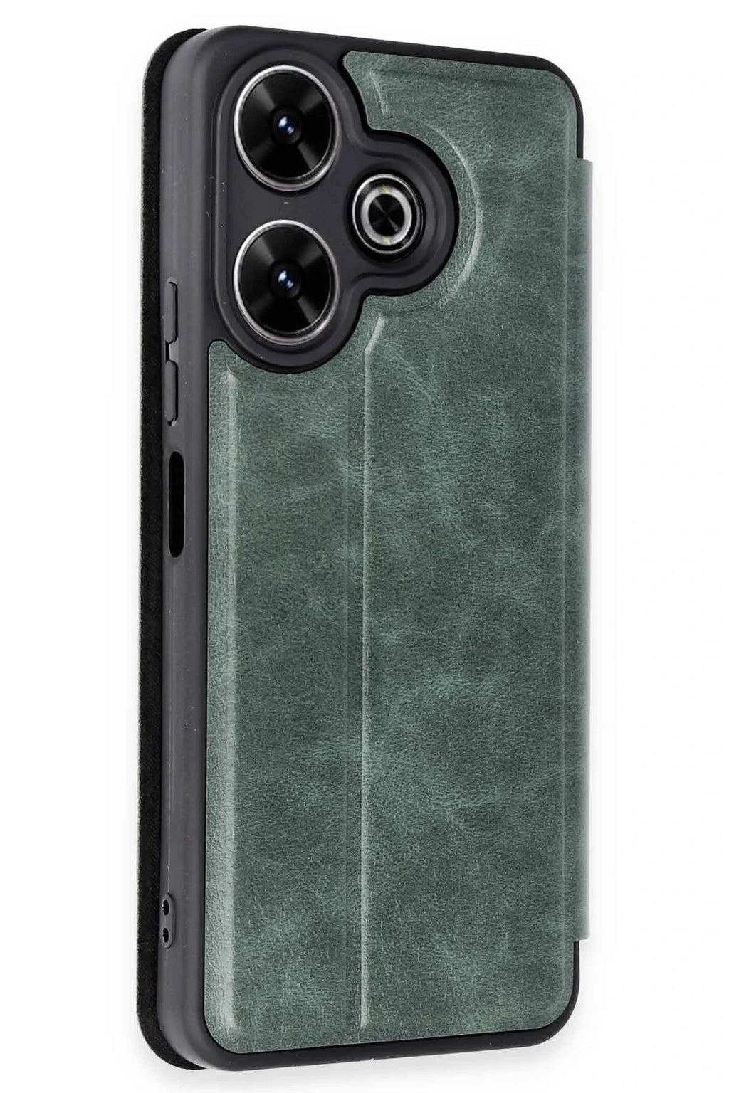 Mey İthalat® Redmi 13 4G Kılıf Flip Cover - Koyu Yeşil