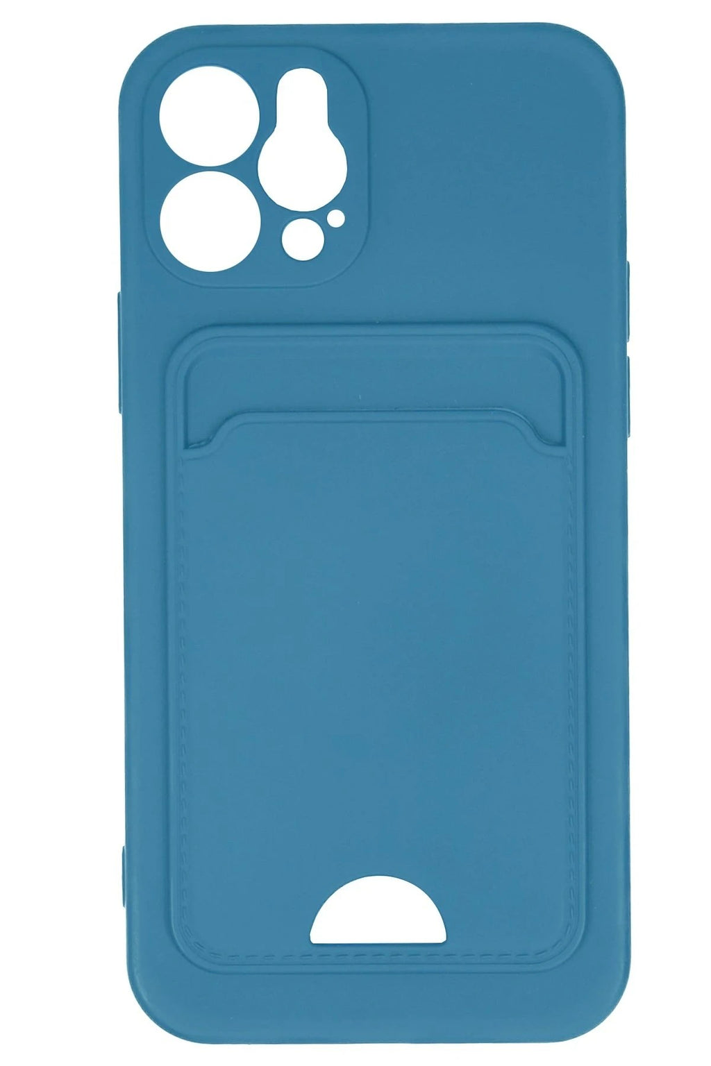 Mey İthalat® iPhone 12 Kılıf Kelvin Kartvizitli Silikon - Mavi