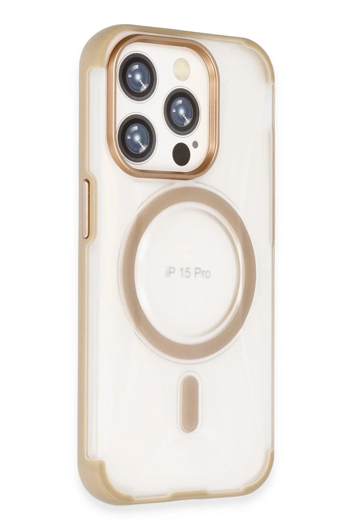 Mey İthalat® iPhone 15 Pro Hilton Magsafe Kapak - Gold