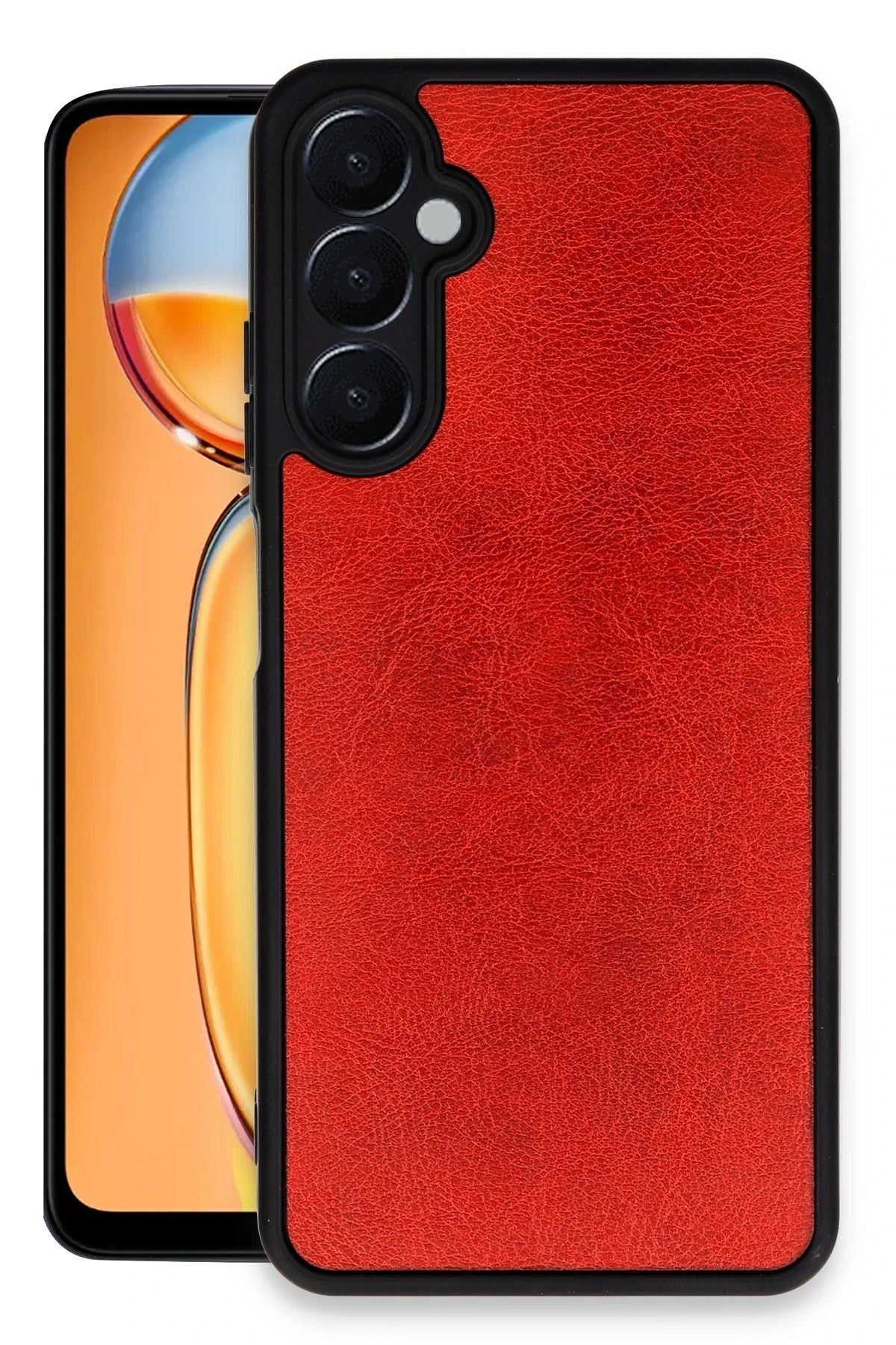 Mey İthalat® Samsung Galaxy A56 Kılıf Aras Deri Kapak - Kırmızı