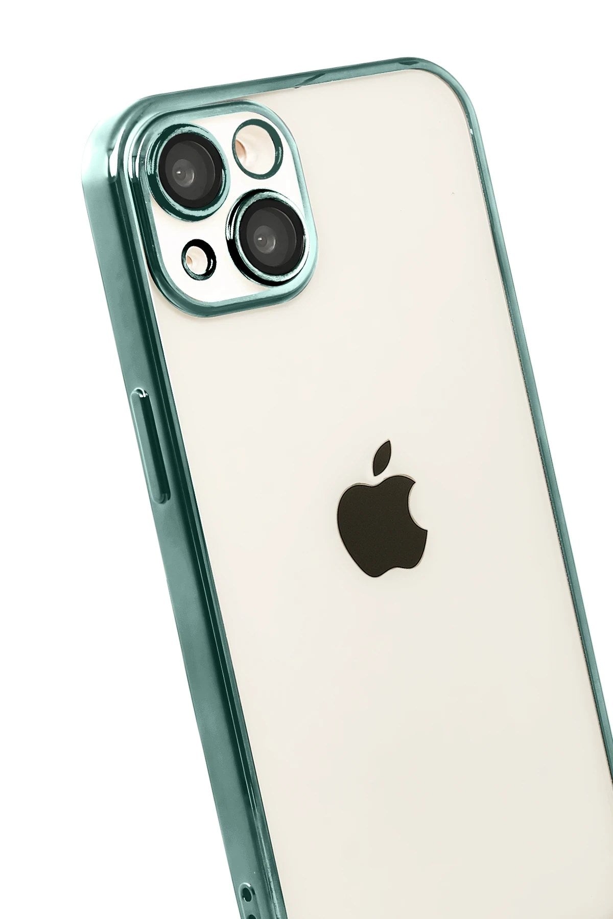 Mey İthalat® iPhone 15 Lensli Silikon - Yeşil
