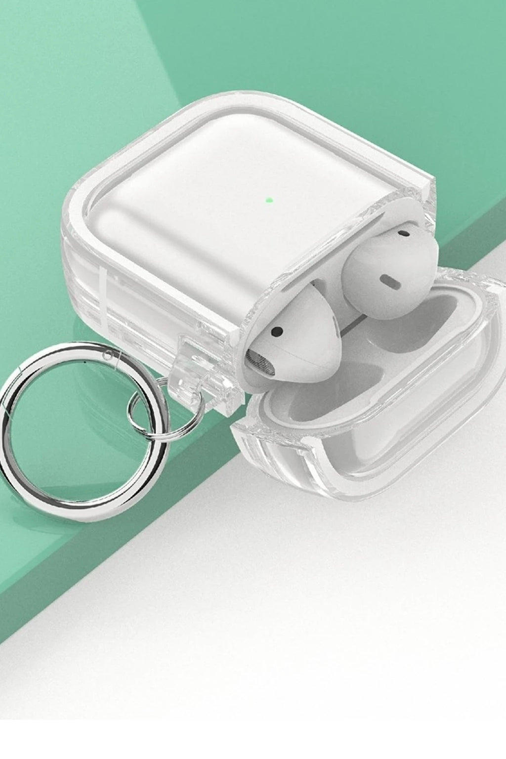 Mey İthalat® Airpods 4 (4.nesil) Shiny Şeffaf Kılıf - Beyaz