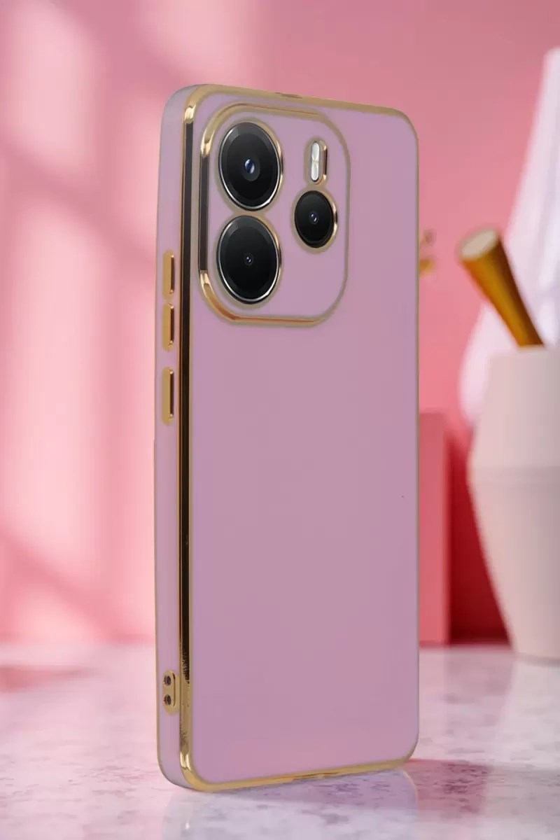 Mey İthalat® Redmi Note 14 4G Kılıf Volet Silikon - Mor