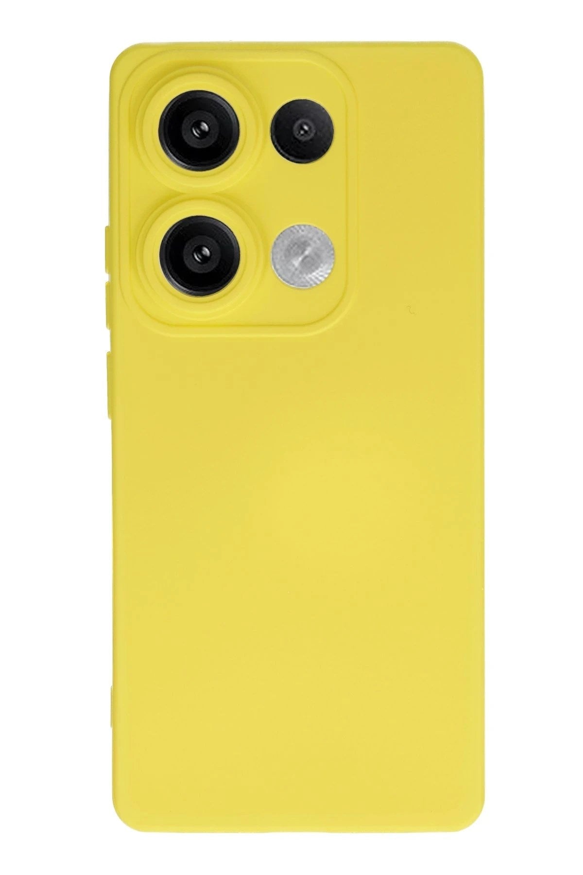 Mey İthalat® Redmi Note 13 4G Kılıf Nano içi Kadife Silikon - Sarı