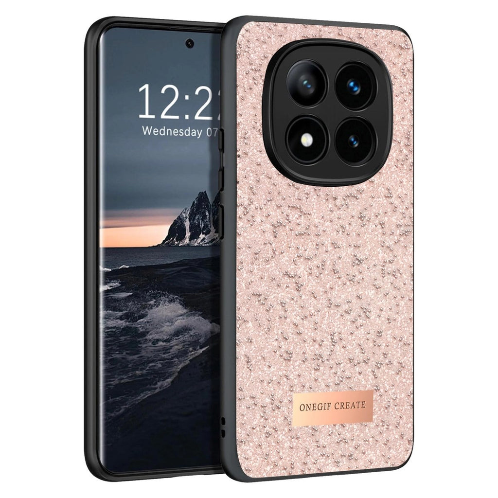 Mey İthalat® Redmi Note 14 Pro 4G Bright Simli Kapak - Pembe
