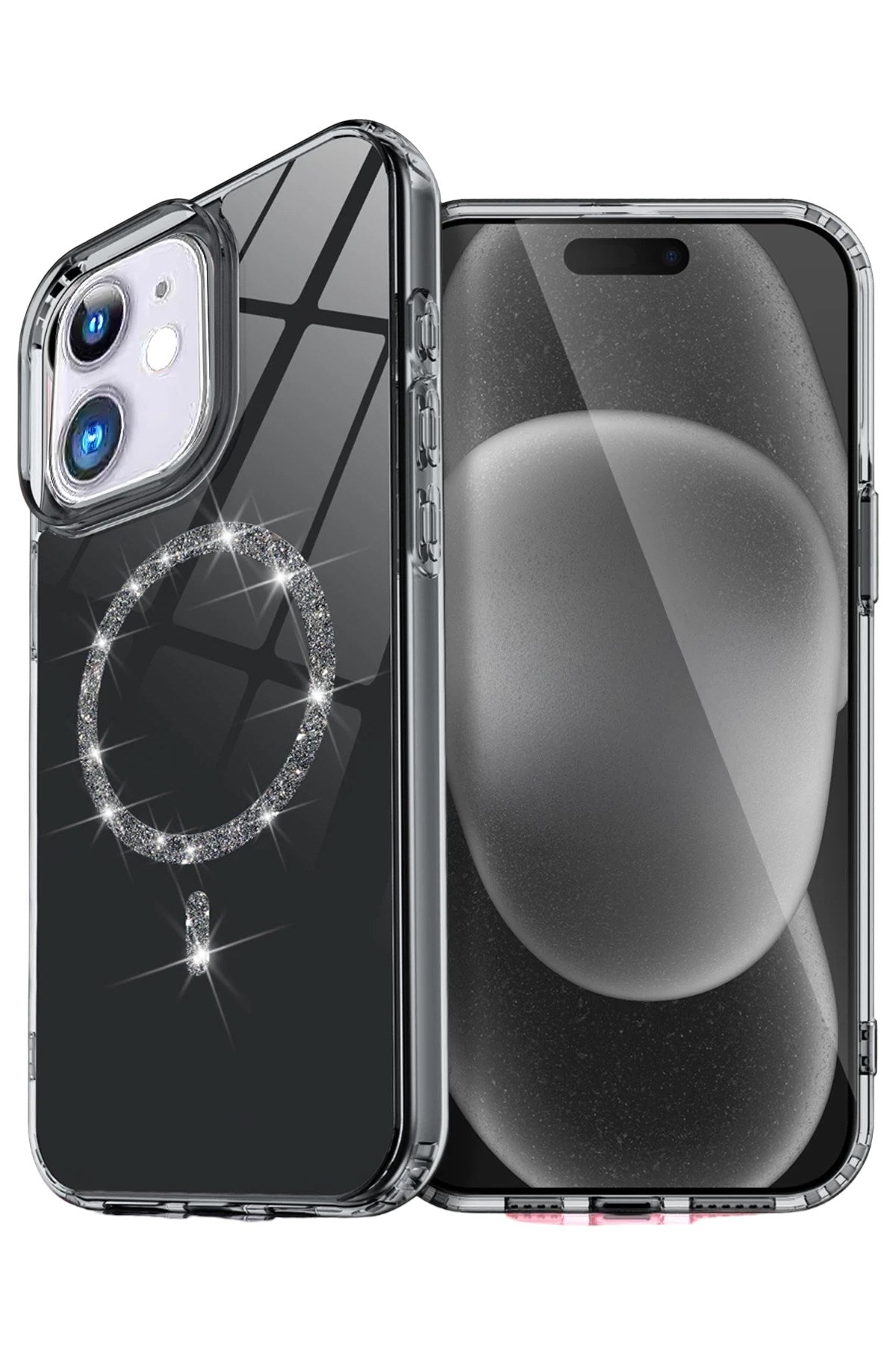 Mey İthalat® iPhone 11 Live Diamond Magsafe Kapak - Siyah