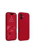 Mey İthalat® iPhone 16 Kılıf First Silikon - Kırmızı