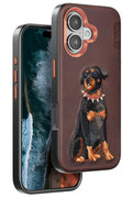 Mey İthalat® iPhone 16 Perma Desenli Kapak - Koyu Kahve