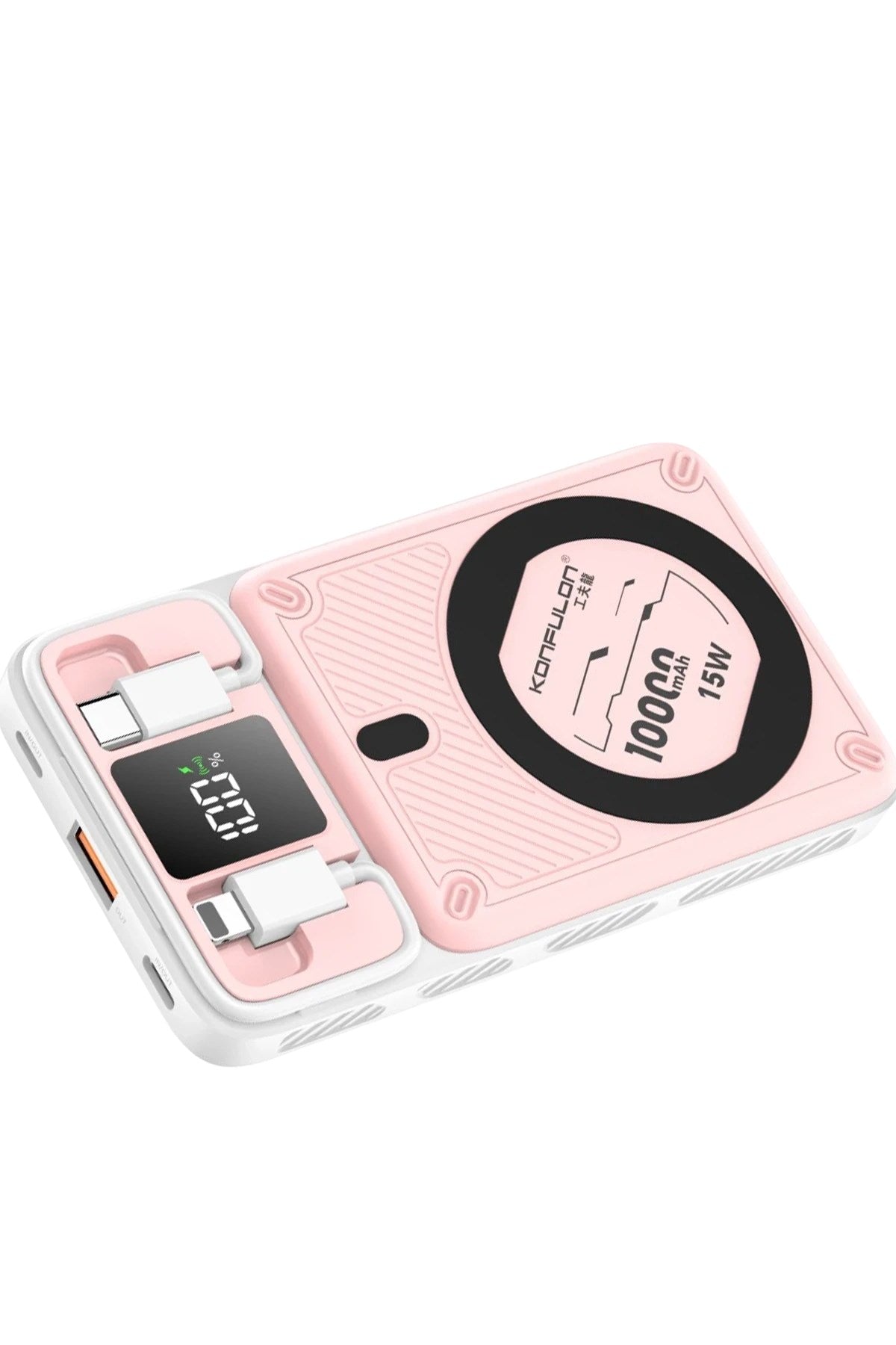 Mey İthalat® M25W 10.000 mAh 20W PD Magsafe Powerbank - Pembe