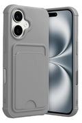 Mey İthalat® iPhone 17 Kelvin Kartvizitli Silikon - Gri