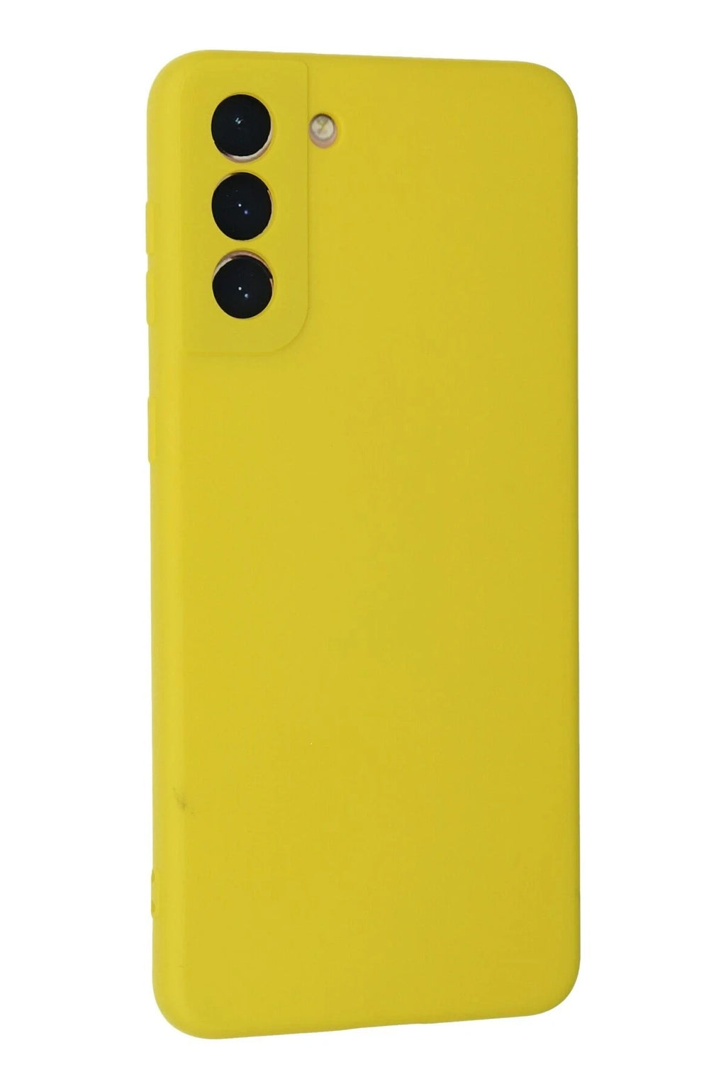Mey İthalat® Samsung Galaxy S21 Plus Kılıf Nano içi Kadife Silikon - Sarı