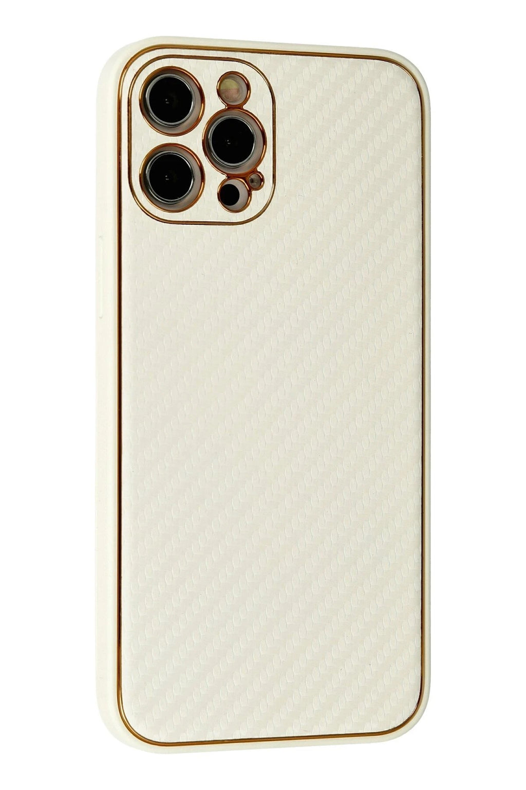Mey İthalat® iPhone 12 Pro Kılıf Coco Karbon Silikon - Beyaz