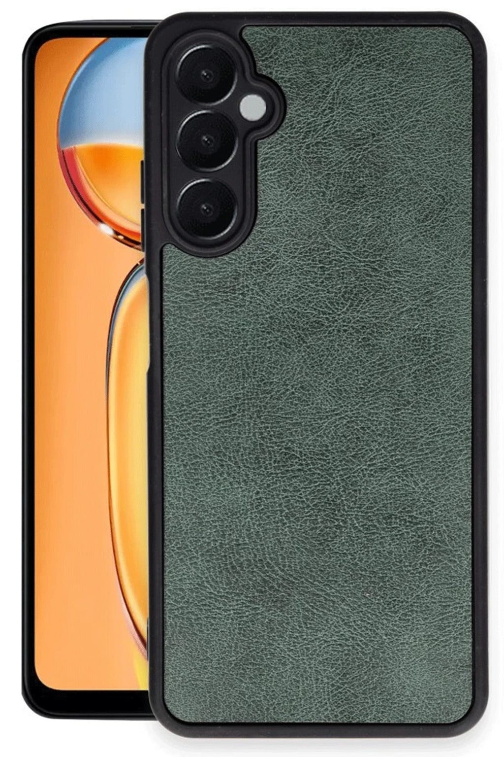 Mey İthalat® Samsung Galaxy A36 Kılıf Aras Deri Kapak - Koyu Yeşil