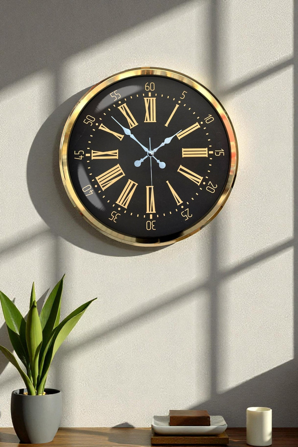 Prime Aurea Gold 52 Cm Metal Duvar Saati