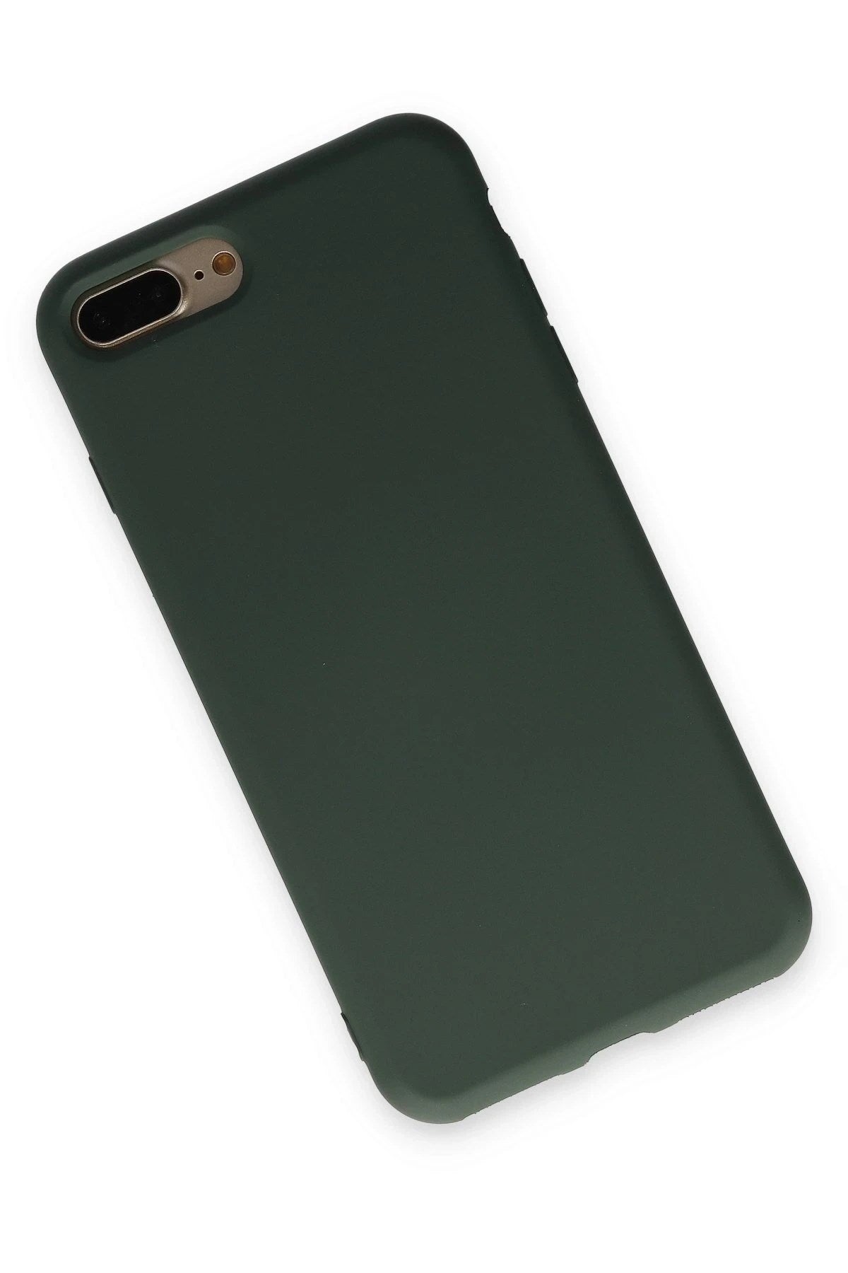 Mey İthalat® iPhone 7 Plus Kılıf Nano içi Kadife Silikon - Koyu Yeşil