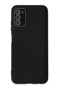 Mey İthalat® Samsung Galaxy A03S Kılıf Lansman Glass Kapak - Siyah