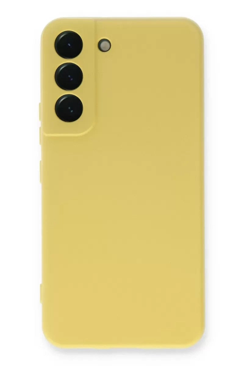 Mey İthalat® Samsung Galaxy S23 Kılıf Nano içi Kadife Silikon - Sarı