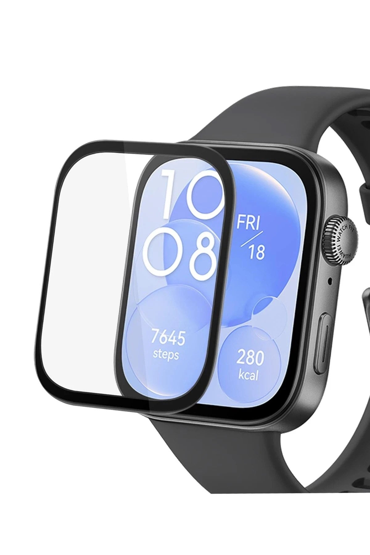 Mey İthalat® Huawei Watch Fit 3 Polymer Nano Ekran Koruyucu - Şeffaf
