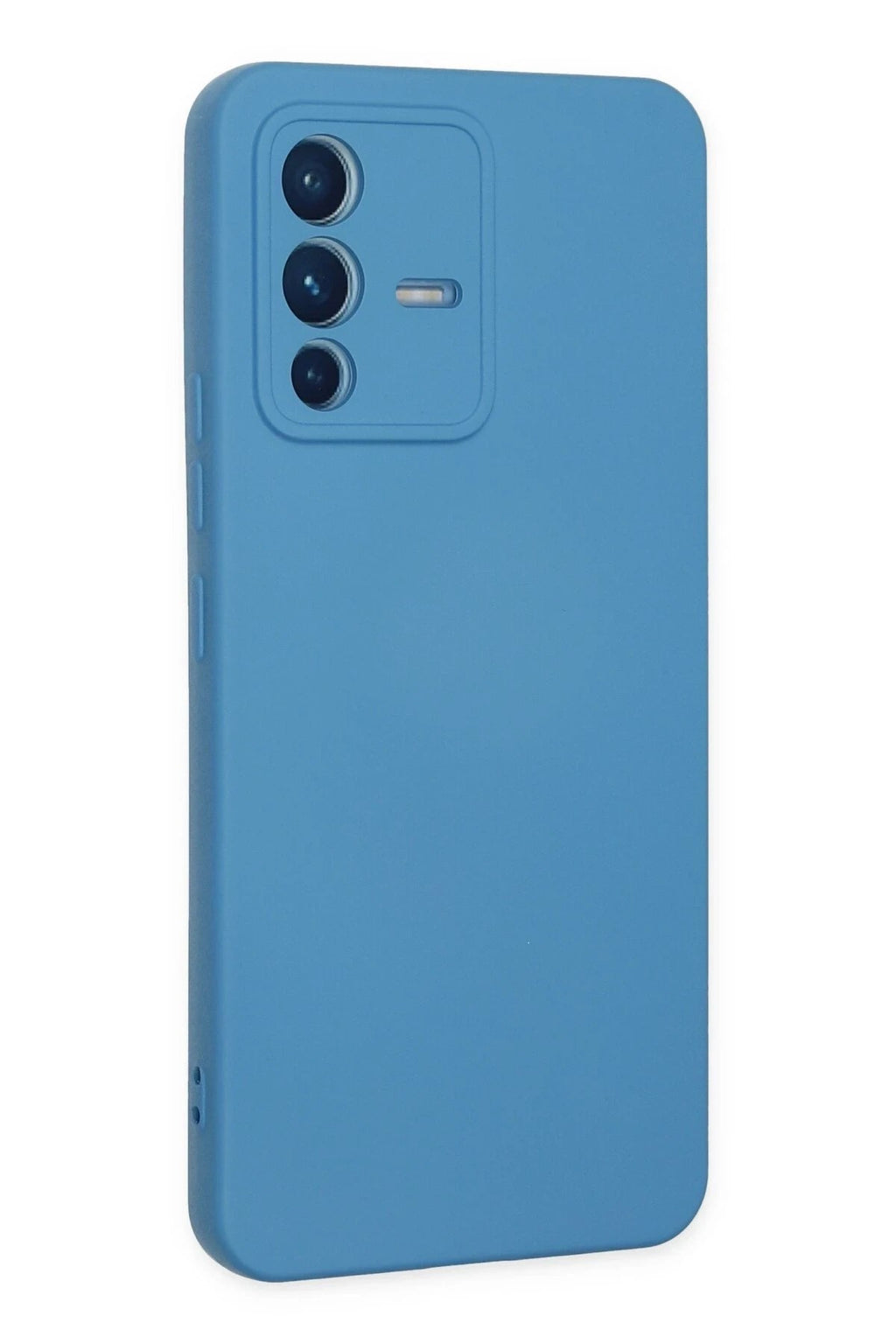 Mey İthalat® Vivo V23 5G Kılıf Nano içi Kadife Silikon - Mavi