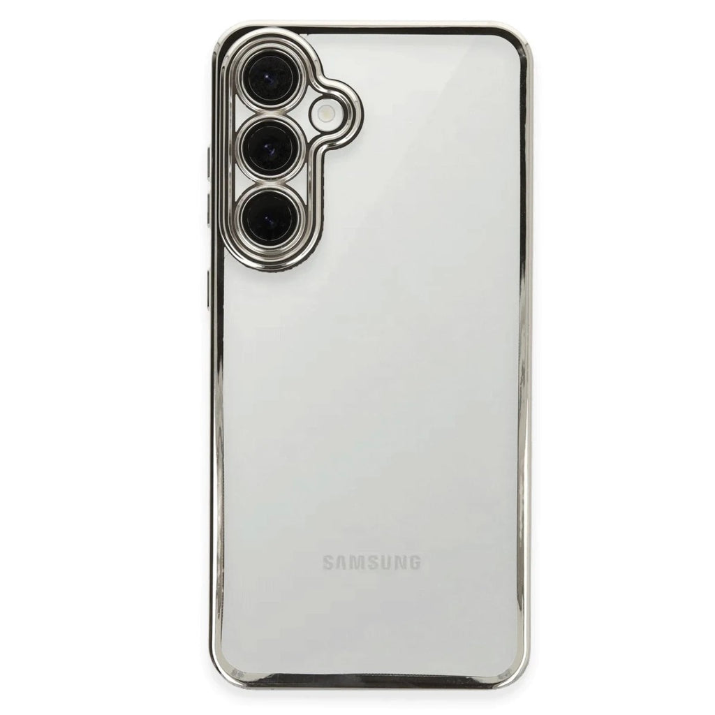 Mey İthalat® Samsung Galaxy S24 FE Kılıf Lensli Silikon - Gümüş